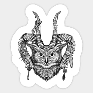 Spirit Guide B&W Sticker